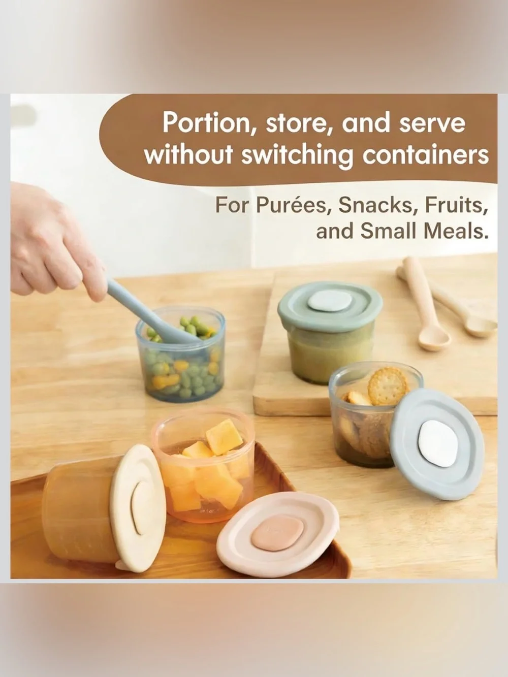 10-Pack Moonkie Silicone Baby Food Containers